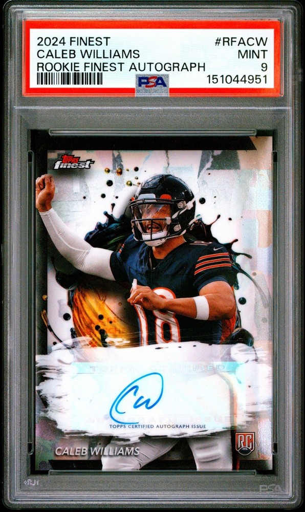 2024 Topps Finest - Rookie Finest Autographs Caleb Williams  (AU, RC) PSA 9