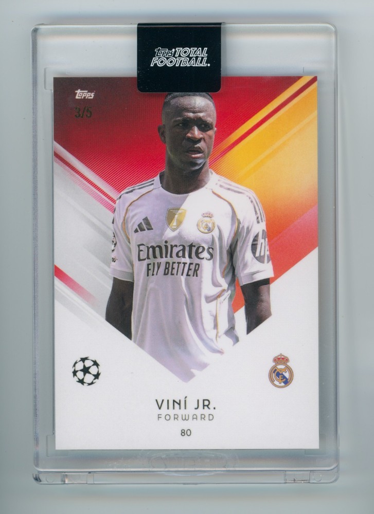 2025-25 Vinicius Jr. Topps Total Football Red Real Madrid Soccer Card 3/5