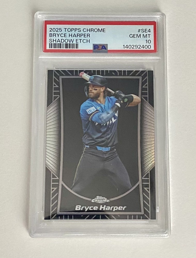 2025 Topps Chrome BRYCE HARPER Shadow Etch PSA 10 Case Hit PHILLIES