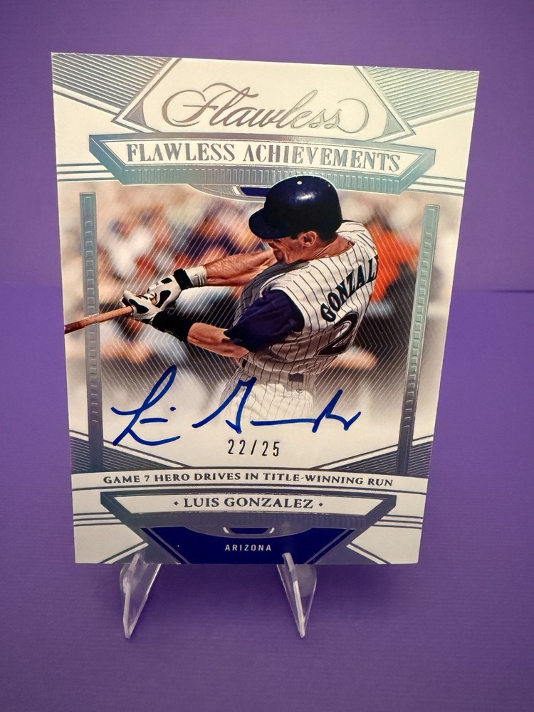 ๐ฅ 2023 Panini Flawless Luis Gonzalez Auto /25 #FA-LG DBacks NM ๐ฅ