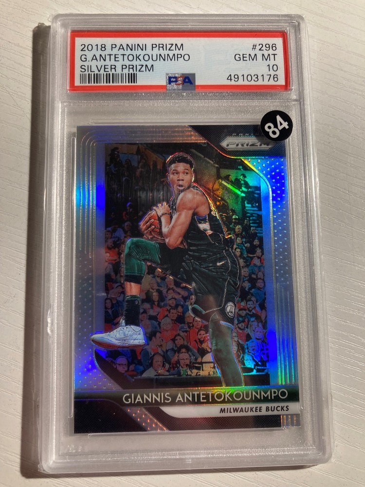 2018 Panini Prizm Silver Prizm Giannis Antetokounmpo Bucks Gem Mint PSA 10