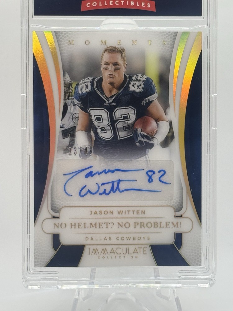 2025 Panini Immaculate Jason Witten Moments Auto No Helmet /49 Dallas Cowboys