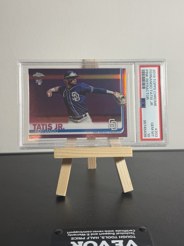 2019 Topps Chrome Pink Refractor #203 Fernando Tatis Jr Padres RC Rookie PSA 10