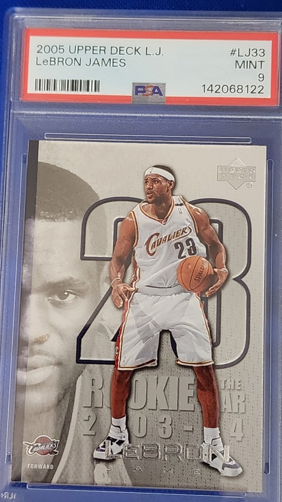 2005 UPPER DECK LEBRON JAMES LJ33 LeBRON JAMES PSA 9 NEW LABEL NEW SLAB