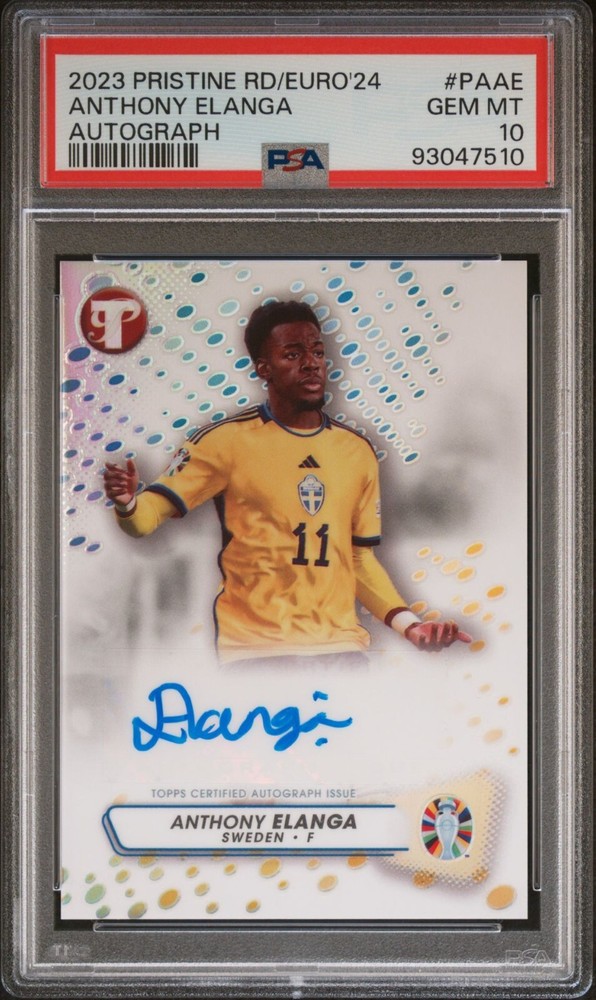 2023 Topps Pristine ANTHONY ELANGA Autograph PSA 10 card auto NOTTINGHAM FOREST