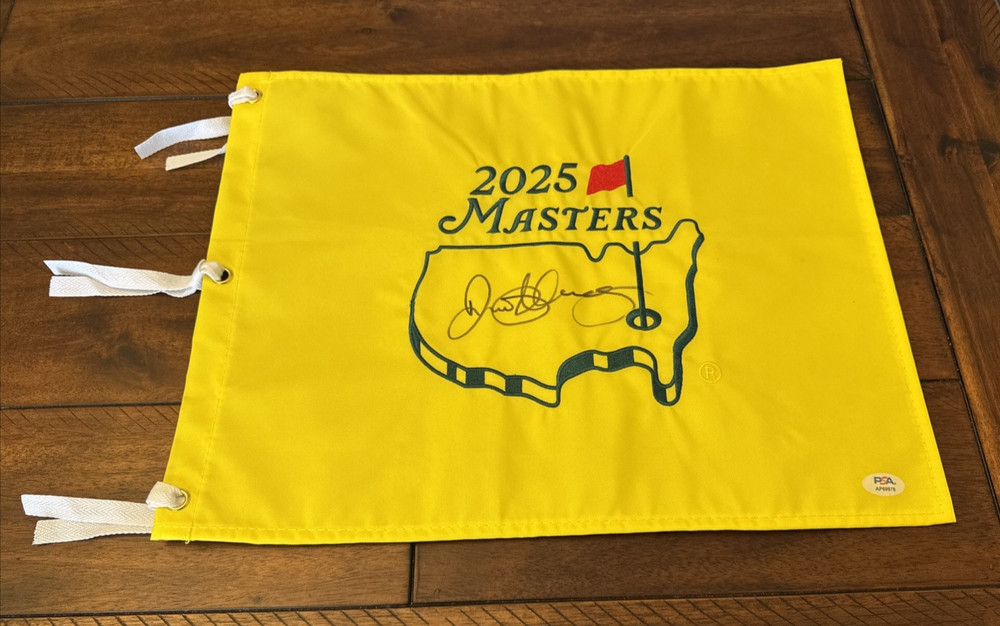 Rory McIlroy Signed 2025 Masters Flag - PSA CERTIFIED COA - GRAND SLAM - AMAZING