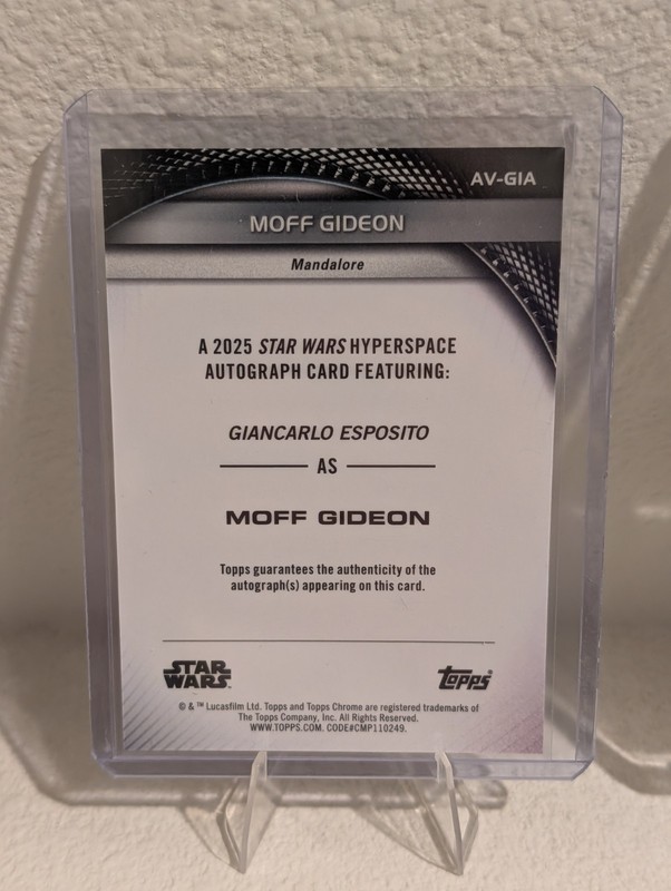 2025 Topps Star Wars Hyperspace - Giancarlo Esposito Moff Gideon /99 Pulsar Auto view 2