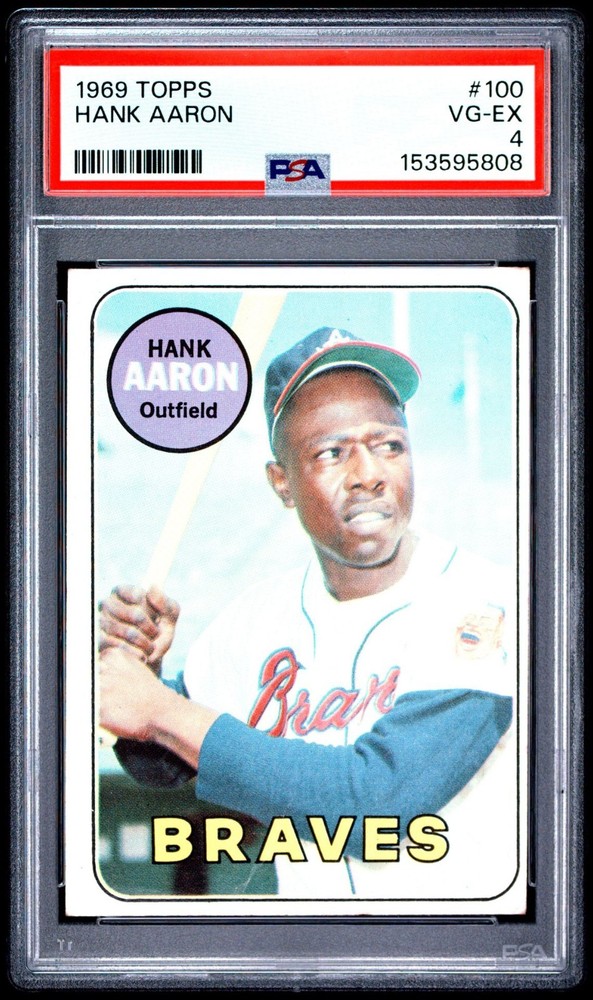 1969 Topps Hank Aaron #100 PSA 4