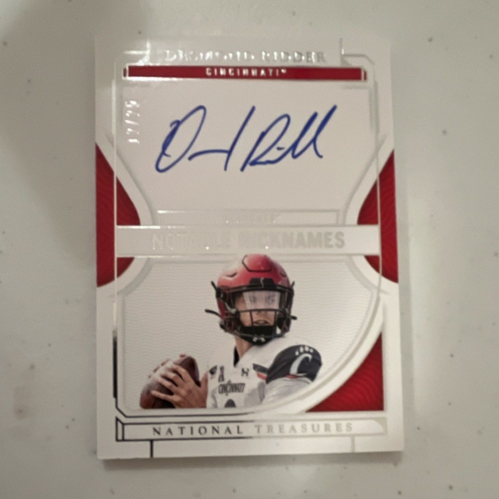 Panini 2022 National Treasures Notable Nicknames Desmond Ridder Auto NN-DRI