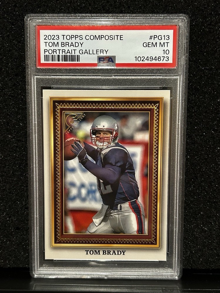 Topps 2023 Composite Tom Brady Portrait Gallery PG-13 Patriots PSA 10