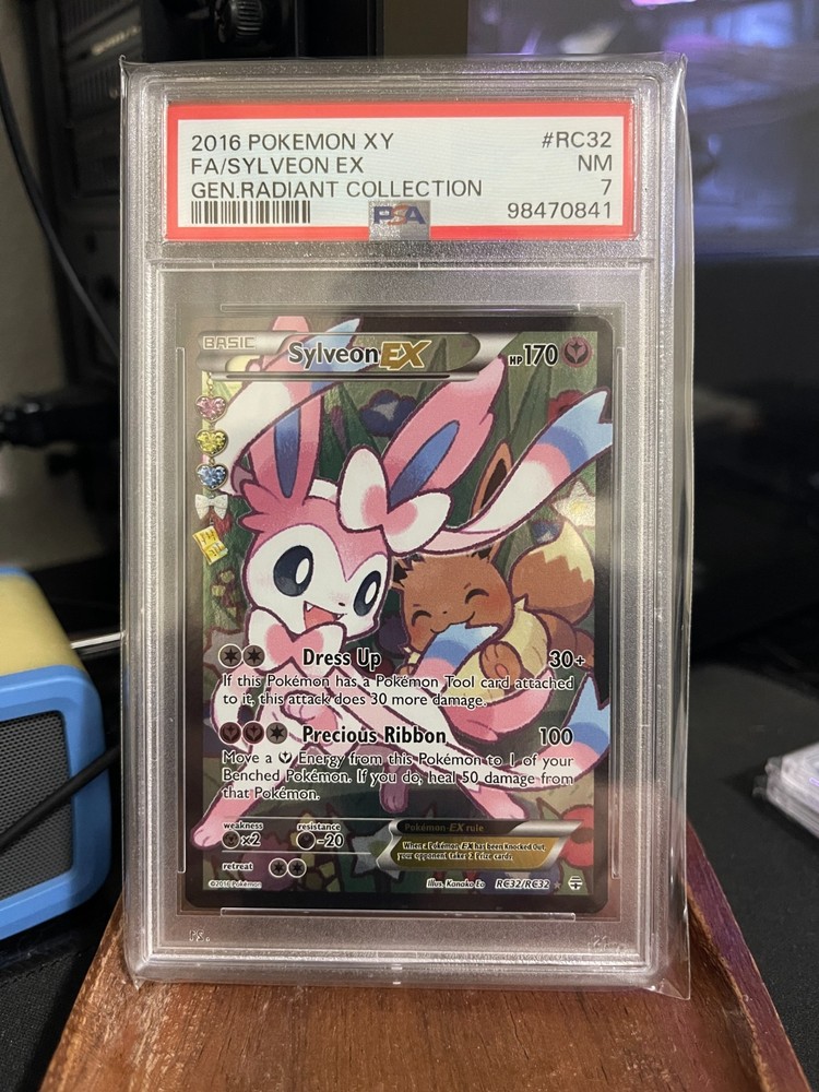 PSA 7 NM 2016 Pokemon XY Generations Sylveon Ex Full Art Radiant Collection RC32