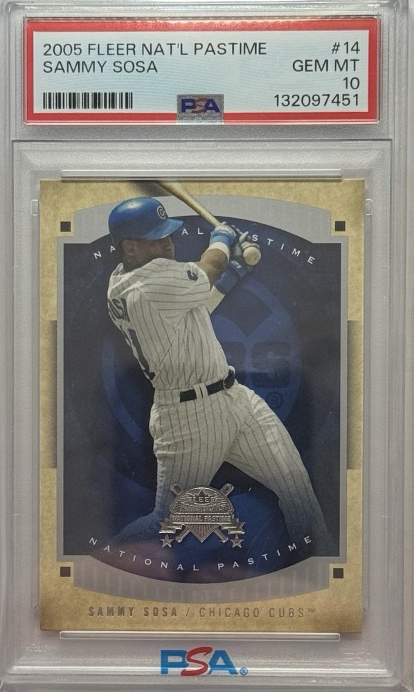 2005 Fleer National Pastime Sammy Sosa PSA 10 *Cubs*