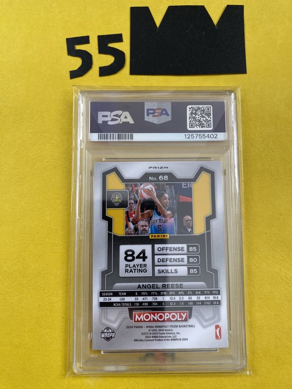 Angel Reese Rookie RC PSA 10 2024 Panini Prizm Monopoly WNBA Red Classic Icon#68 view 2