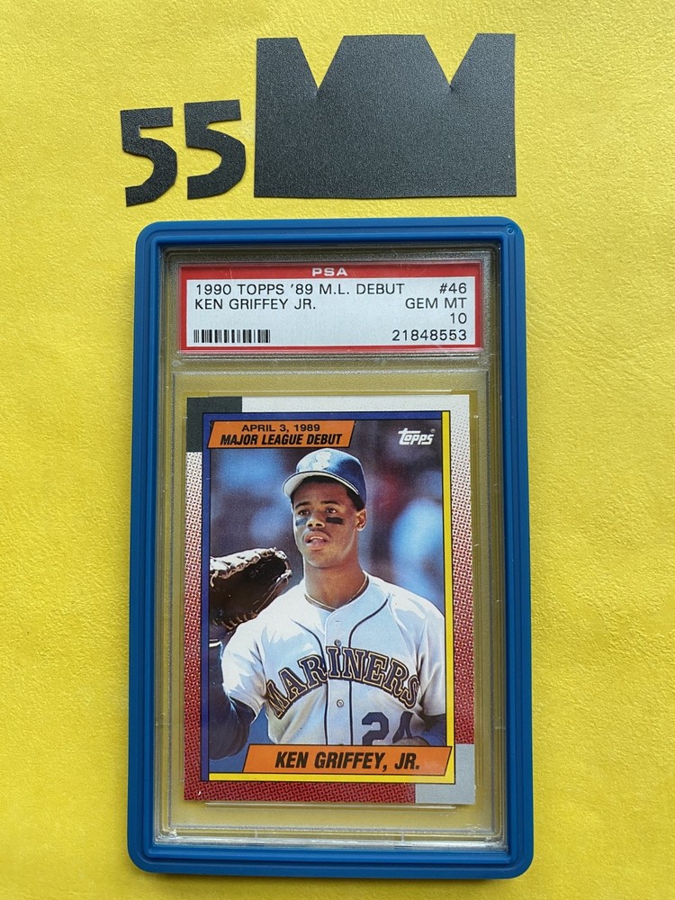 Ken Griffey Jr. Rookie RC PSA 10 1989 Topps Major League Debut Card #46 Mariners