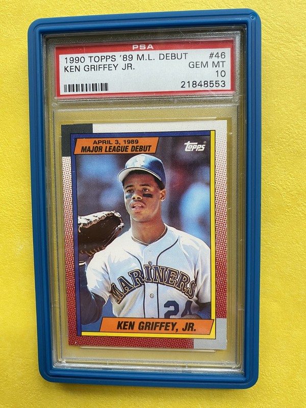 Ken Griffey Jr. Rookie RC PSA 10 1989 Topps Major League Debut Card #46 Mariners view 2
