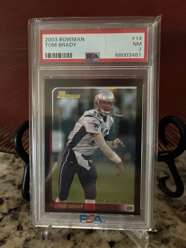 2003 Bowman Tom Brady #14 PSA NM New England Patriots