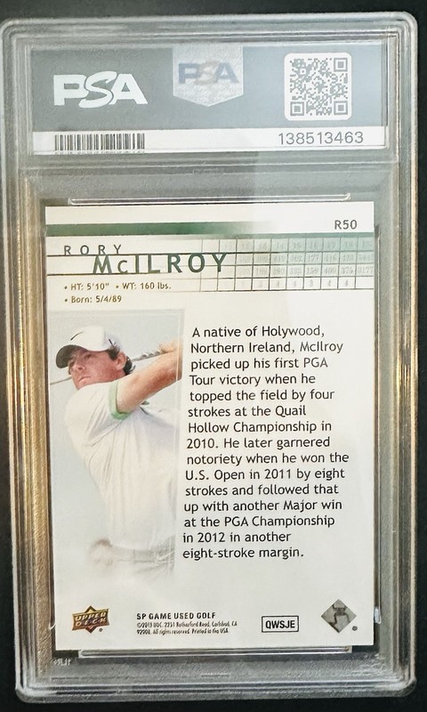 2014 SP Game Used Edition - Retro Rookies Rory McIlroy #R50 ONLY POP view 2