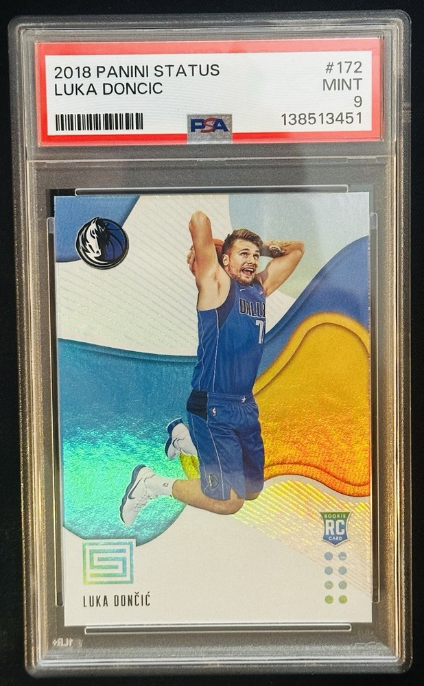 2018 PANINI STATUS #172 LUKA DONCIC ROOKIE RC PSA 9
