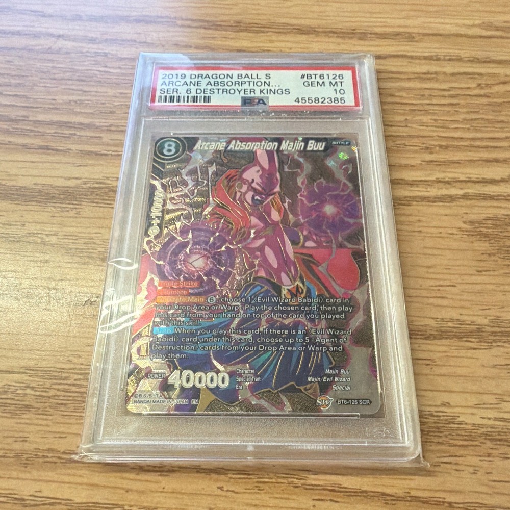 Bandai Dragon Ball Super Arcane Absorption Majin Buu BT6-126 PSA 10 SCR