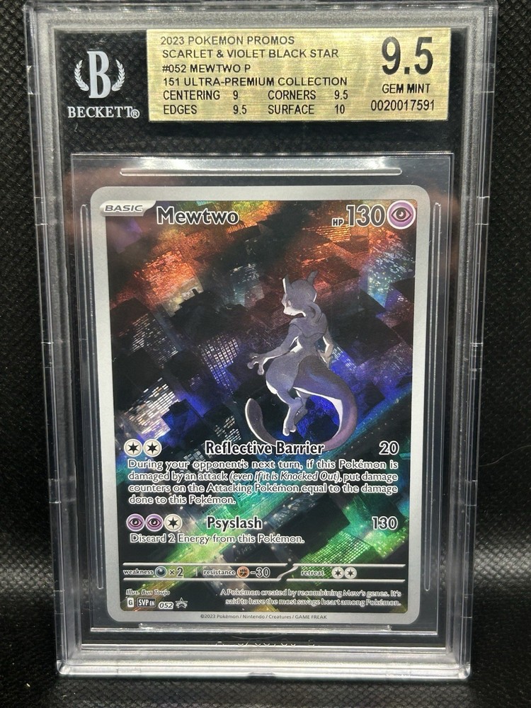 Mewtwo 052 Scarlet Violet 151 Promo Illustration Rare BGS 9.5