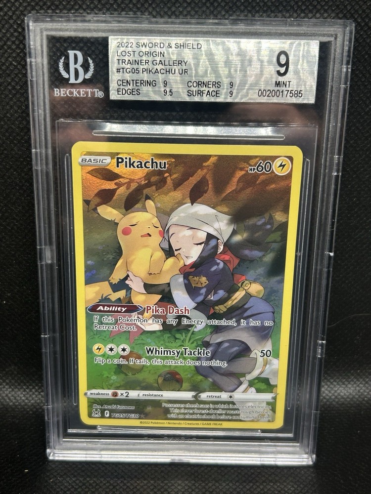 Pikachu 2022 Pokemon SWSH Lost Origin #TG05/TG30 BGS 9