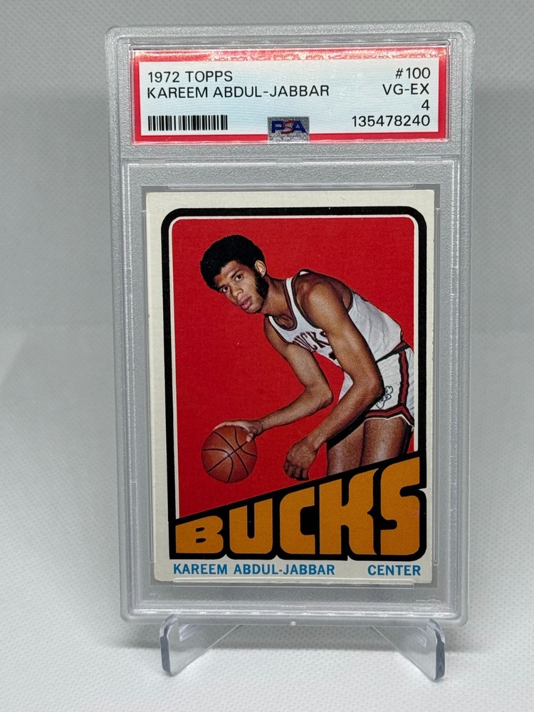 1972 TOPPS BASKETBALL KAREEM ABDUL-JABBAR #100 PSA 4