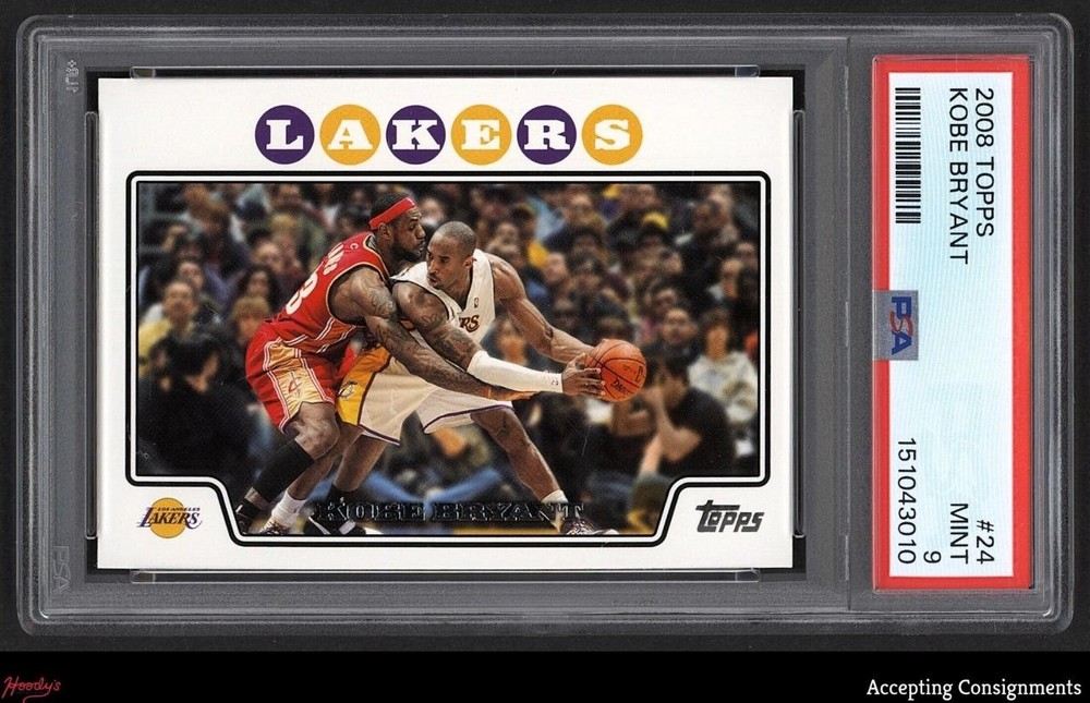 2008-09 Topps #24 Kobe Bryant w/ LeBron James PSA 9 MINT Lakers, Cavaliers