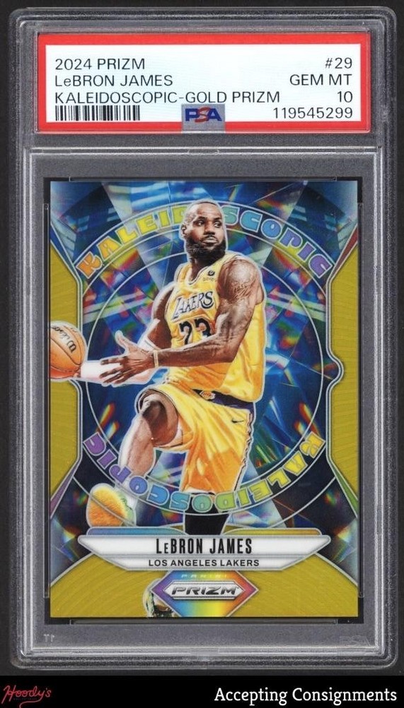 2024-25 Panini Prizm Kaleidoscopic Gold #29 LeBron James 07/10 PSA 10 GEM LAKERS