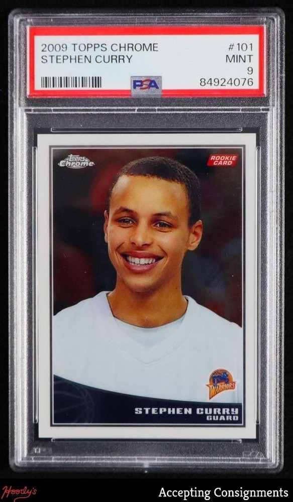 2009-10 Topps Chrome #101 Stephen Curry RC Rookie 495/999 PSA 9 MINT WARRIORS
