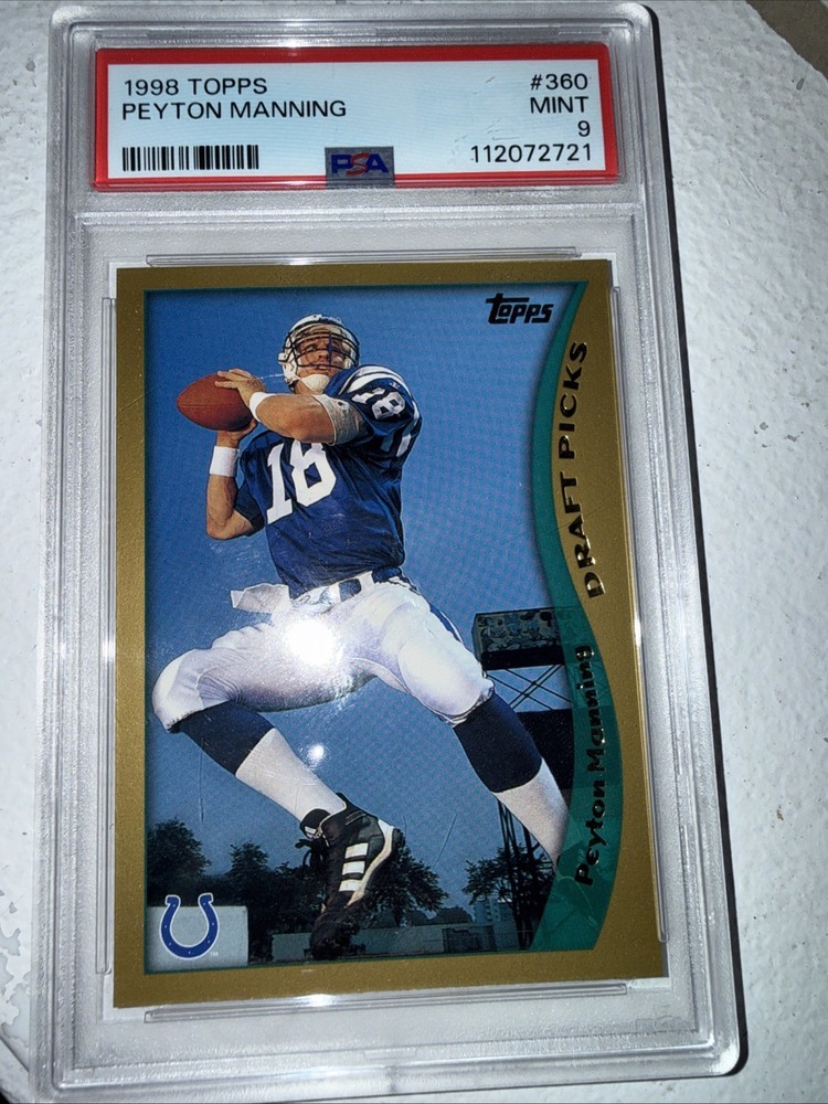 1998 TOPPS CHROME #165 PEYTON MANNING ROOKIE RC PSA 9