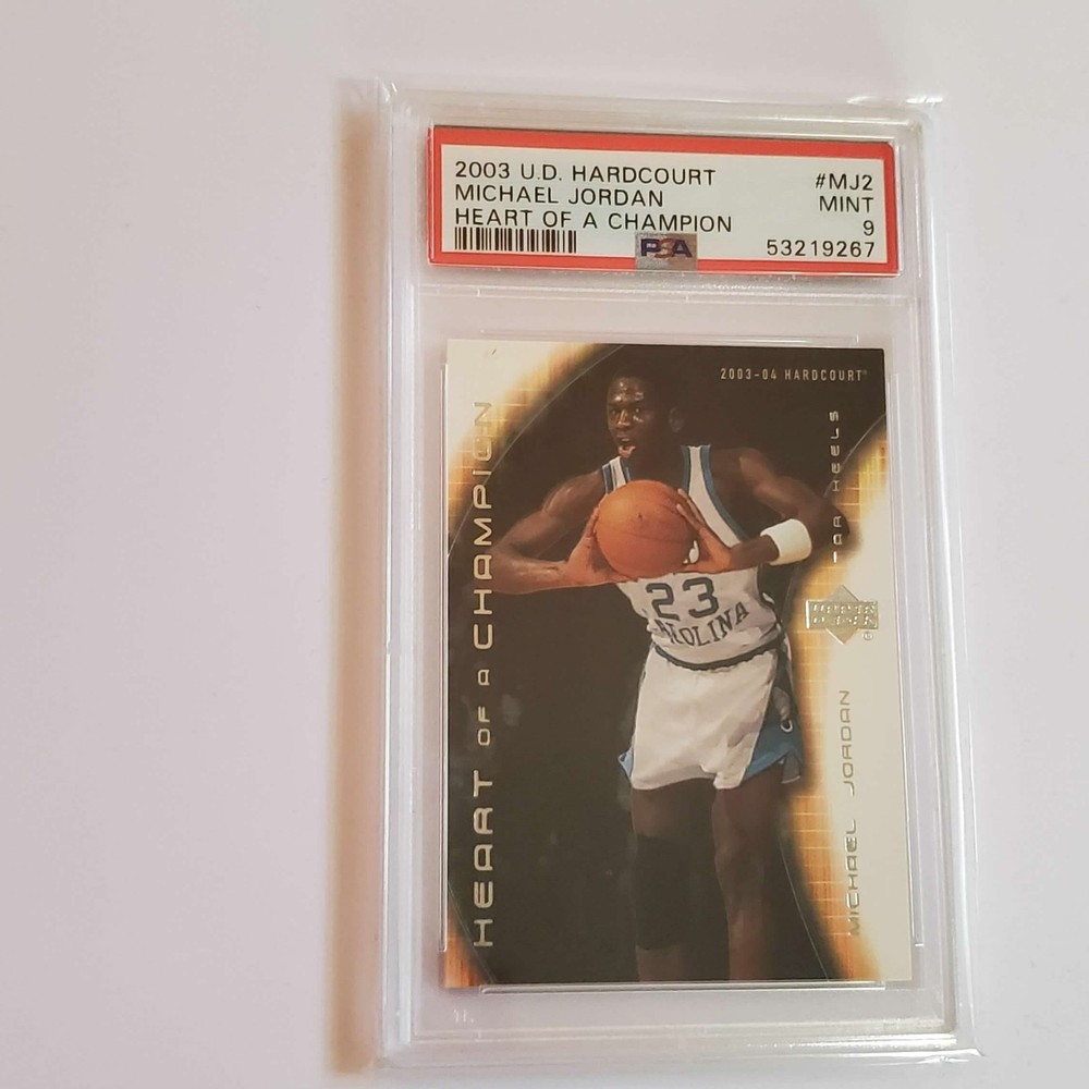 Michael Jordan 2003 Upper Deck Hardcourt Heart of a Champion Silver #MJ2 PSA 9