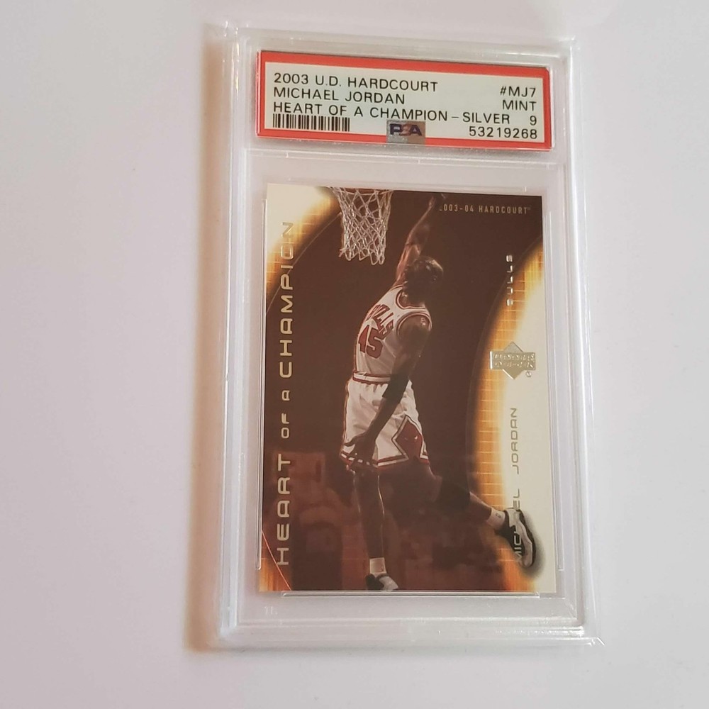 Michael Jordan 2003 Upper Deck Hardcourt Heart of a Champion Silver #MJ7 PSA 9