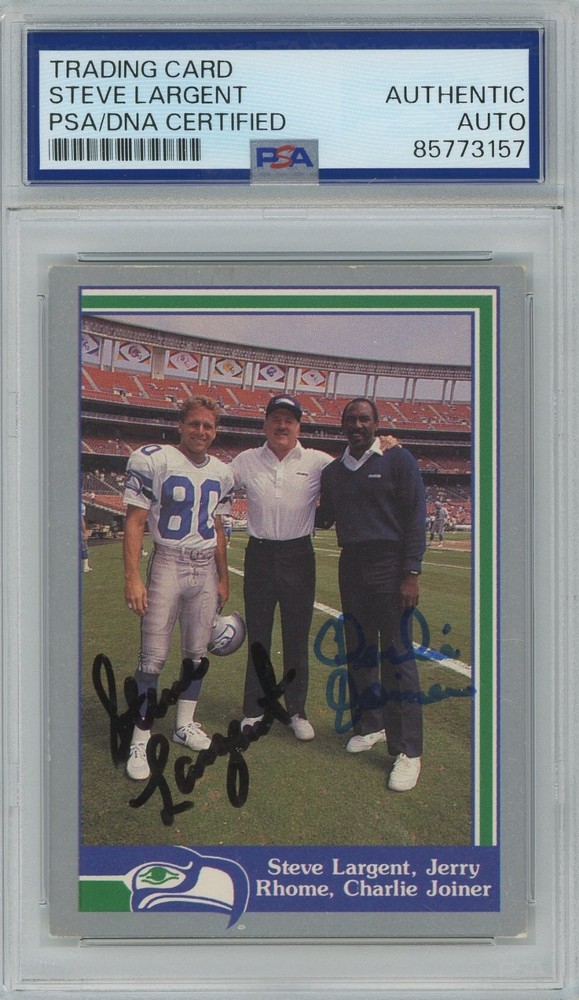 Steve Largent & Charlie Joiner Dual 1989 Pacific PSA/DNA Signed Auto Autographed