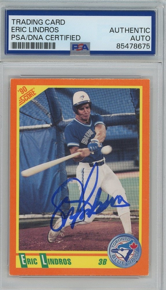 Eric Lindros 1990 Score Blue Jays RC Rookie PSA/DNA Signed Auto Autographed