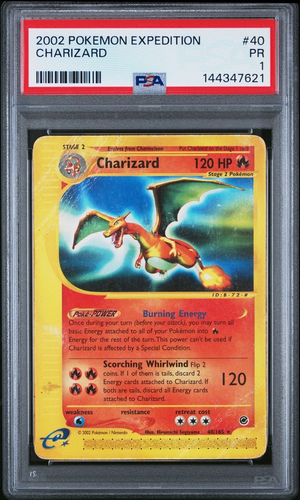 Charizard PSA 1 2002 Pokemon Expedition #40