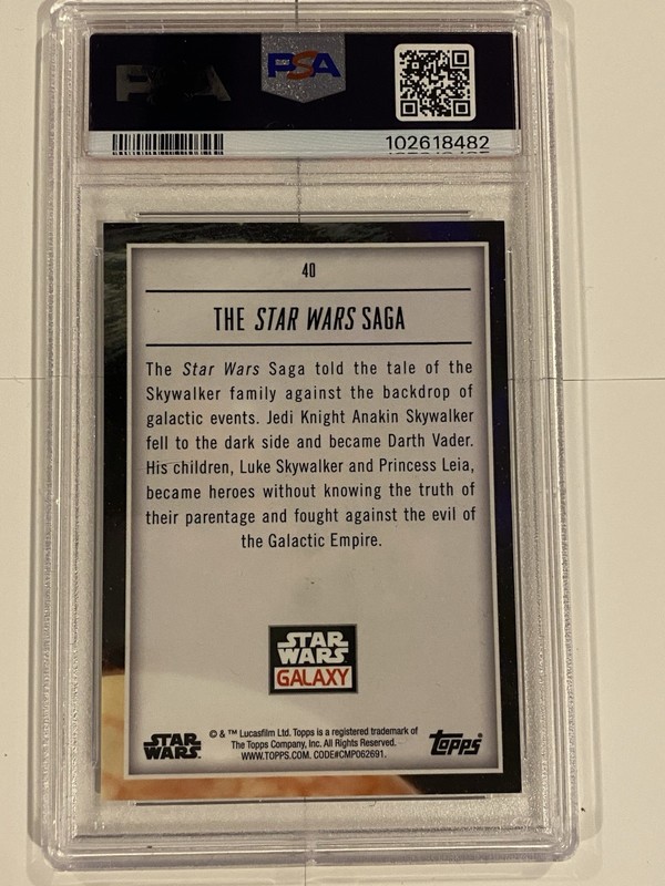 2023 TOPPS CHROME STAR WARS GALAXY #40 Star Wars SAGA /50 PSA 10 MOJO Refractor view 2