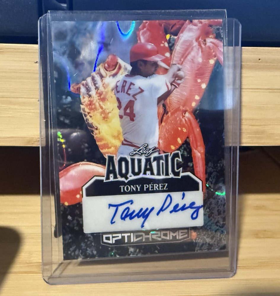 2025 Leaf Tony Perez Aquatic Cincinatti Reds #AA-TP2 Auto 1/1
