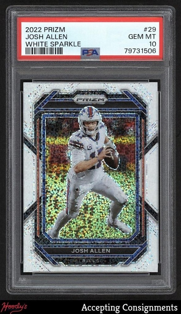 2022 Panini Prizm Prizms White Sparkle #29 Josh Allen SP PSA 10 GEM BILLS