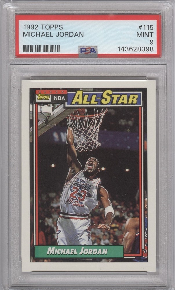 1992 Topps All Star Michael Jordan #115 PSA 9 mint