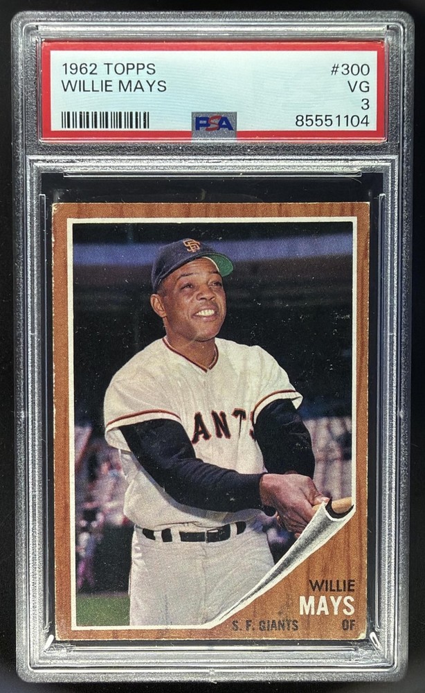 WILLIE MAYS 1962 TOPPS PSA 3 - GIANTS