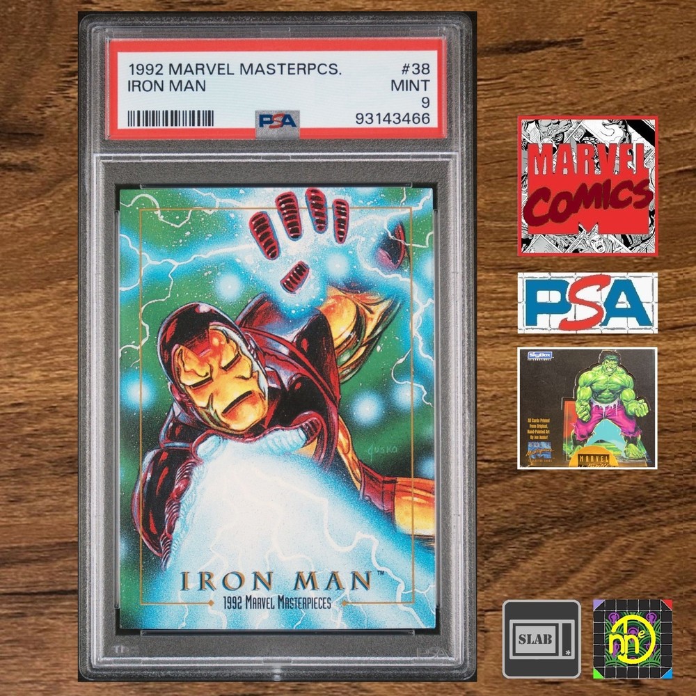 1992 Marvel Masterpieces - #38 Iron Man - PSA 9 MINT