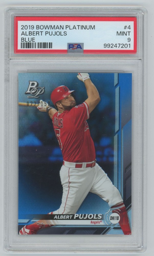Albert Pujols 2018 Bowman Platinum Blue Pop 1 None Higher! /150 PSA 9 #6 Los
