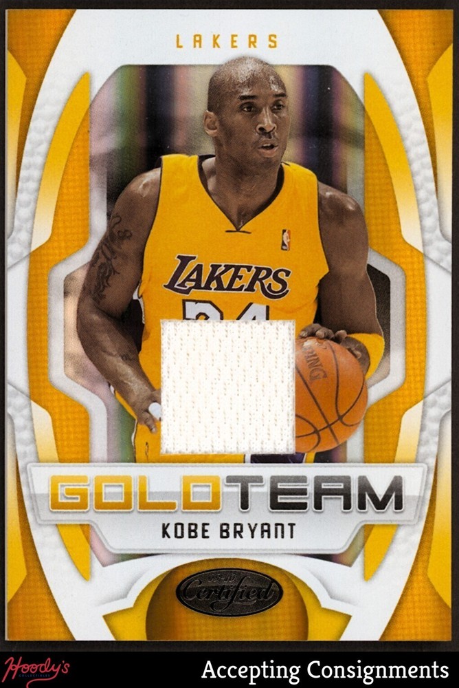 2009-10 Certified Gold Team Materials Kobe Bryant 36/99 GAME USED JERSEY LAKERS