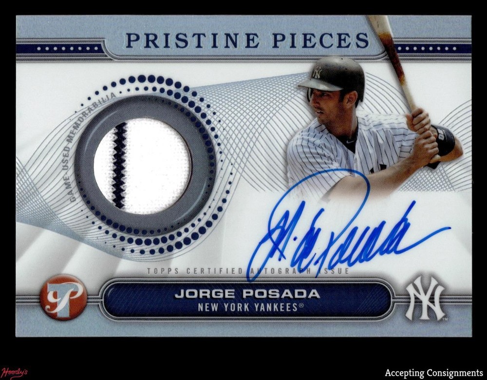 2024 Topps Pristine Pieces Relics Jorge Posada GAME USED JERSEY AUTO YANKEES