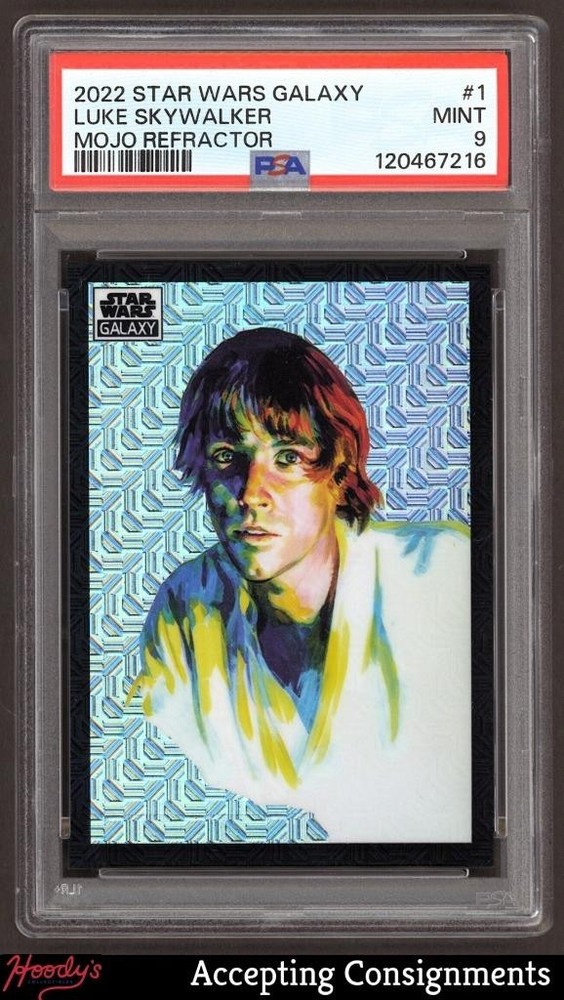 2022 Topps Chrome Star Wars Galaxy Mojo Refractor #1 Luke Skywalker 20/50 PSA 9