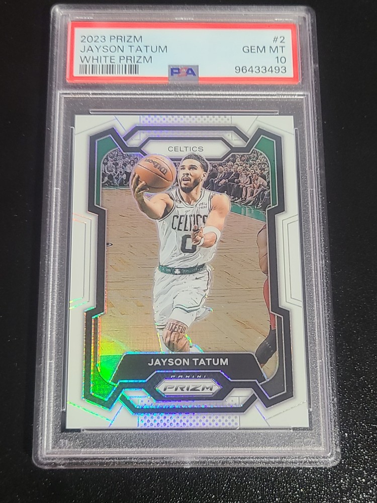 2023 Panini Prizm Jayson Tatum #2 White Prizm /175 PSA 10 
