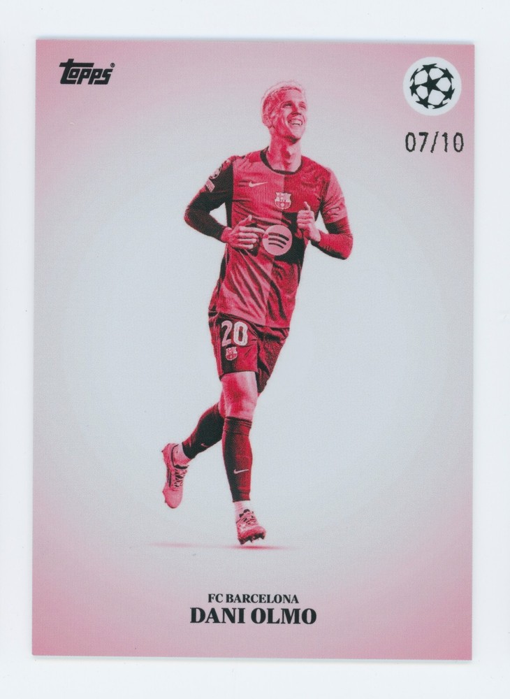 2024-25 Dani Olmo Topps Simplicidad UEFA Red Foil FC Barcelona Soccer Card 7/10