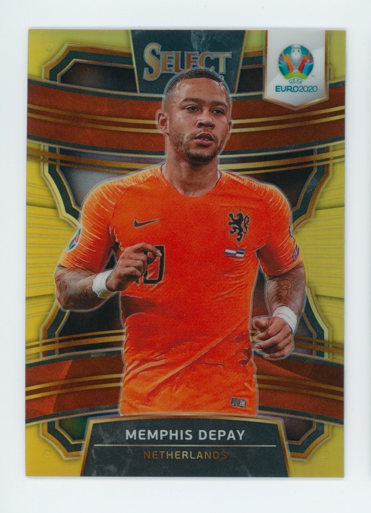 2020 Memphis Depay Panini Select UEFA Euro Gold Prizm Netherlands Card 4/10