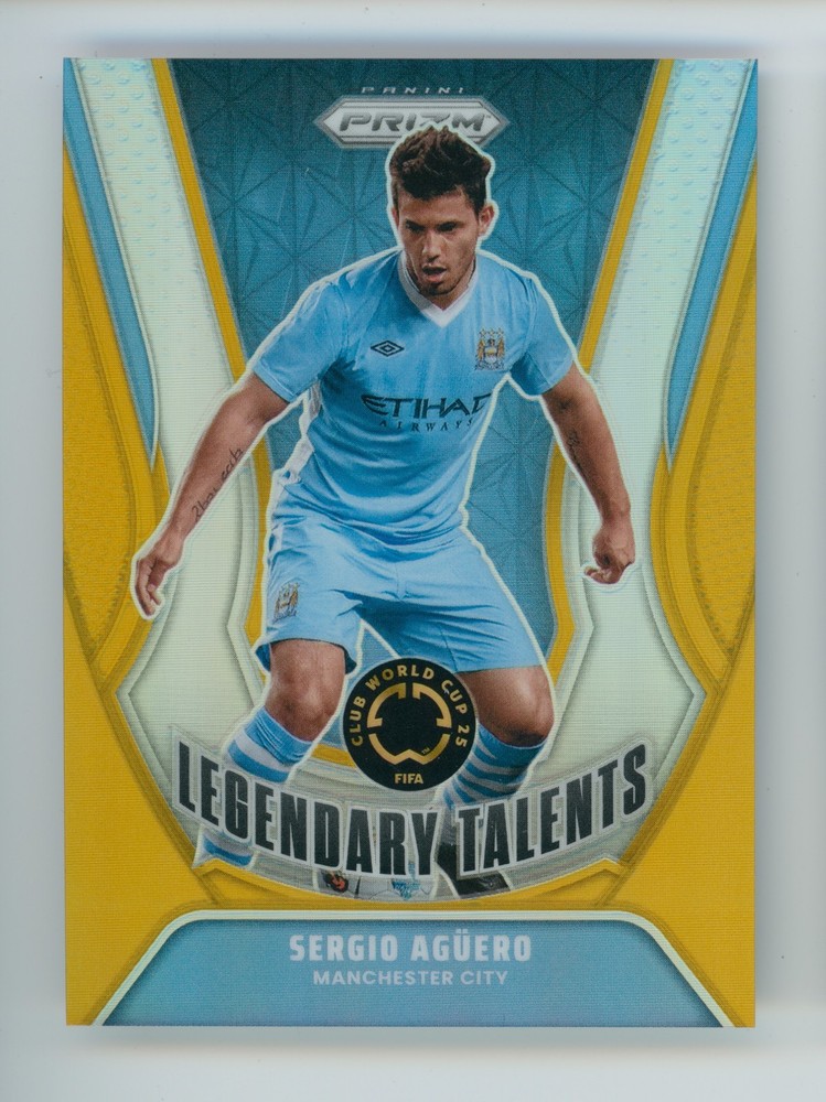 2025 Sergio Aguero Panini Prizm Club World Cup Legendary Talents Gold Card 2/10