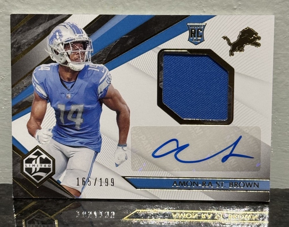 AMON-RA ST. BROWN 2021 LIMITED RPA ROOKIE PATCH AUTO RC AUTO /199
